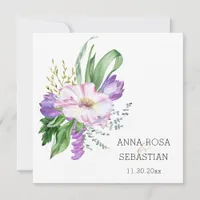 *~* Boho Flowers AR15 QR RSVP Wedding Invitation