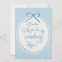 Personalized "Something Blue Crew" Trendy Proposal Card