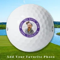 Most Tee-Riffic MOM Personalized Photo Golfer  Golf Balls