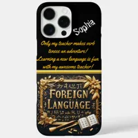 Creative Expression in Foreign Languages iPhone 16 Pro Max Case