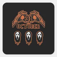 Skeleton Hands For Classic Halloween Square Sticker