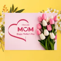 Pink floral Mother's Day Greeting Card