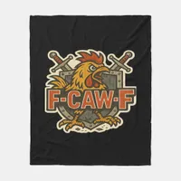 Humor Crow Funny Gothic F-Caw-F Fleece Blanket