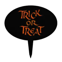 Halloween Trick or Treat Words Cake Topper