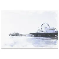 Cyanotype Santa Monica Pier Address Sticker Tissue Paper