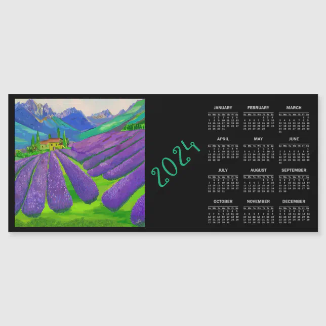 Lavender fields in the mountains - Oil Painting 