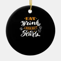 Eat Drink And Be Scary Halloween Creative Casual Ceramic Ornament