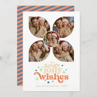 Coastal Holiday Retro Photo Collage Christmas