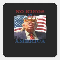 No Kings In America Anti Classic Simple Clean Square Sticker