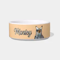 Cat photo shape Ceramic Bowl