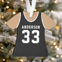 Basketball Jersey Sports Team Uniform Black Ornament