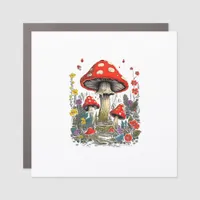 Cottagecore Aesthetic Mushroom Goblincore Minimal  Car Magnet