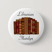 Personalized Librarian Name Tag Button