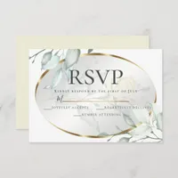 Pale Yellow Ivory Roses Wedding RSVP Invitation