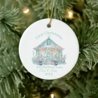 First Christmas at Our Beach House Ceramic Ornament