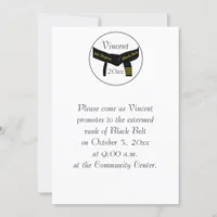 Martial Arts Fourth Degree Black Belt Test Invite