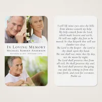 Simple Photo Sympathy Funeral Memorial Prayer Card