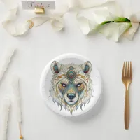 Native American Spiritual Wolf Paper Plate Paper Bowls