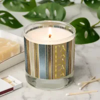 Earth Tones Christmas Fa La La Pattern#27 ID1009 Scented Candle