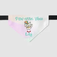 Pastel Cute Personalized Cat Bandana Pet Bandana Collar