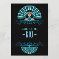 Rio de Janeiro themed Party personalized Invitation