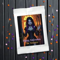 Black and Purple Witch Personalized Halloween Margarita Drink Mix