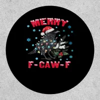 Merry F-Caw-F Funny & Vintage Design Patch