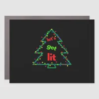Let's Get Lit Essential Retro Style Car Magnet