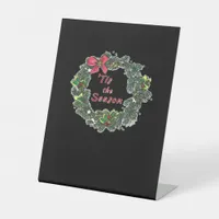 Tis The Season Shadowed Pedestal Sign