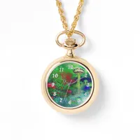 Mushroom Mandala Fantasy Fairycore Necklace Watch