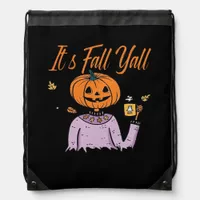 It’s Fall Y’all Funny Minimal Style Drawstring Bag
