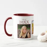 Class Of Graduate Maroon Photo Collage Mug