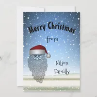 Festive Chritsmas Party Funny Cute Santa Claus Holiday Card