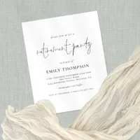 PAPER Modern Script Retirement Party Invitation