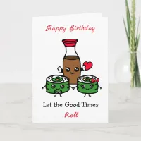 Happy Birthday Sushi Pun Card