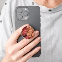 Cute Modern Elegant Rose Gold Marble PopSocket