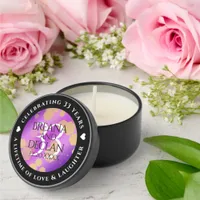 Elegant 33rd Amethyst Wedding Anniversary Mini Candle Favors