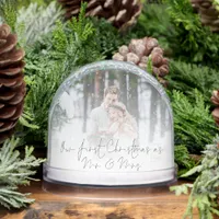 First Christmas as Mr Mrs Newlywed 2 Photos Snow Globes