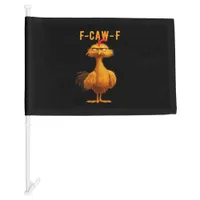 F-Caw-F-Chicken Essential Minimal Clean Car Flag