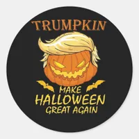 Trumpkin Make Halloween Great Again – Retro Pumpki Classic Round Sticker