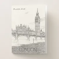 City Skyline London Sepia ID394 Pocket Folder
