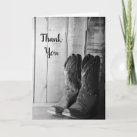 Rustic Cowboy Boots Wedding Groomsman Thank You