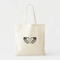Til Death Skeleton Heart Hands Gothic Mood Tote Bag