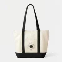 Black and White Sunflower Wedding Tote Bag