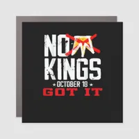 No Kings It Classic Minimal Design Car Magnet
