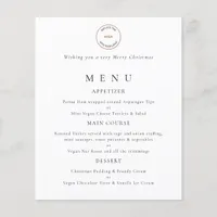 Budget Business Logo Christmas Party Menu