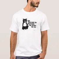 Dressed Up Tuxedo Cat Funny Cartoon T-Shirt