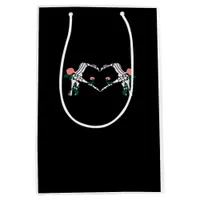 Never Wilts – Skeleton Hands Roses  Medium Gift Bag
