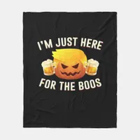 Trumpkin Just For The Boos Halloween Costume Fleece Blanket