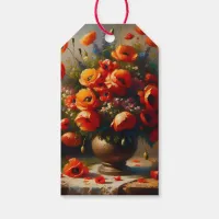 Vase of Red Poppies To and From Birthday Gift Tags